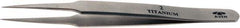 Aven - 4-3/4" OAL 2-SA Precision Tweezers - Fine Straight Point - Top Tool & Supply