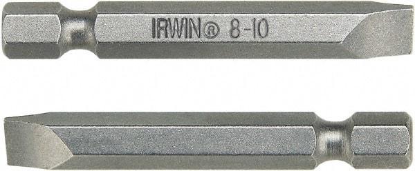 Irwin - 1.37mm Slotted Screwdriver Bit - 1/4" Hex Drive, 6" OAL - Top Tool & Supply