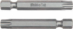 Irwin - T9 Torx Bit - 1/4" Hex Drive, 3-1/2" OAL - Top Tool & Supply