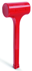 48 oz Dead Blow Hammer- 2-3/8'' Head Diameter Coated Steel Handle - Top Tool & Supply