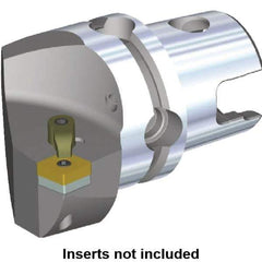 Kennametal - Right Hand Cut, Size KM40, CN.. Insert Compatiblity, Internal or External Modular Turning & Profiling Cutting Unit Head - 27mm Ctr to Cutting Edge, 40mm Head Length, Through Coolant, Series M-Clamping - Top Tool & Supply