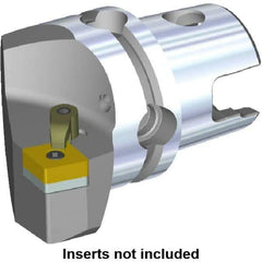 Kennametal - Right Hand Cut, Size KM80, CN.. Insert Compatiblity, Modular Turning & Profiling Cutting Unit Head - 48mm Ctr to Cutting Edge, 70mm Head Length, Through Coolant, Series M-Clamping - Top Tool & Supply