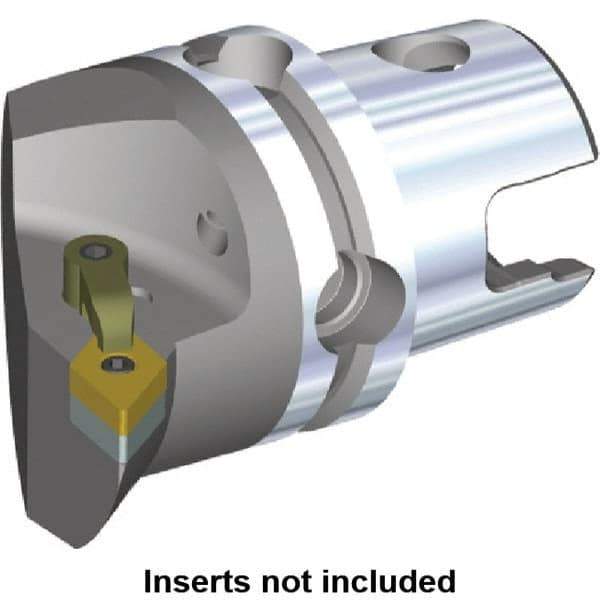 Kennametal - Right Hand Cut, Size KM80, DN.. Insert Compatiblity, Internal or External Modular Turning & Profiling Cutting Unit Head - 53mm Ctr to Cutting Edge, 70mm Head Length, Through Coolant, Series M-Clamping - Top Tool & Supply