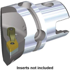 Kennametal - Right Hand Cut, Size KM40, DN.. Insert Compatiblity, Internal or External Modular Turning & Profiling Cutting Unit Head - 27mm Ctr to Cutting Edge, 40mm Head Length, Through Coolant, Series M-Clamping - Top Tool & Supply