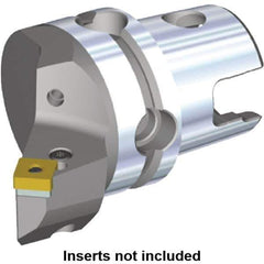 Kennametal - Right Hand Cut, Size KM40, SN.. Insert Compatiblity, Internal or External Modular Turning & Profiling Cutting Unit Head - 27mm Ctr to Cutting Edge, 48.3mm Head Length, Through Coolant, Series Kenlever - Top Tool & Supply