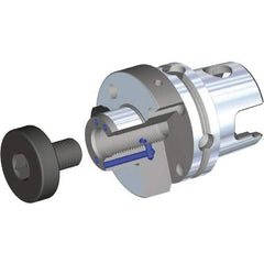 Kennametal - KM80ATC Modular Connection 60mm Pilot Diam Shell Mill Holder - 60mm Flange to Nose End Projection, 129mm Nose Diam, M16x2.0 Lock Screw, Through-Spindle Coolant - Exact Industrial Supply