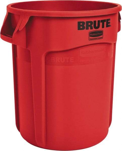 Rubbermaid - 20 Gal Red Round Trash Can - Polyethylene, 22.88" High - Top Tool & Supply