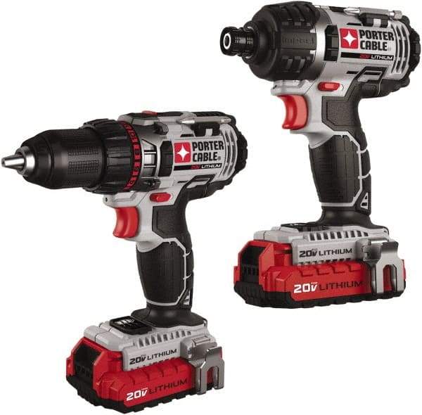 Porter-Cable - 20 Volt Cordless Tool Combination Kit - Includes 1/2" Drill/Driver & 1/4" Impact Driver, Lithium-Ion Battery Included - Top Tool & Supply