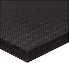 Value Collection - 12" Long, 12" Wide, Polyurethane Foam Rubber Foam Sheet - 40 to 60 Durometer, Black, -40 to 225°F, Adhesive Backing - Top Tool & Supply