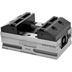 Raptor Workholding - 4" Jaw Width, 2" Throat Depth, Manual Precision Self Centering Vise - 3.937" OAW x 6.94" OAL x 2.971" OAH - Top Tool & Supply