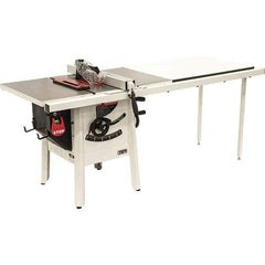 Jet - 10" Blade Diam, 5/8" Arbor Diam, 1 Phase Table Saw - 1-3/4 hp, 27" Wide, 115 Volt, 3-1/8" Cutting Depth - Top Tool & Supply