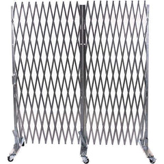 Illinois Engineered Products - 78" High Portable Traffic Control Gate - Galvanized Steel, Silver - Top Tool & Supply