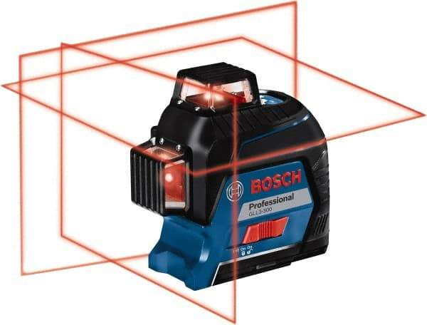 Bosch - 3 Beam 200' Max Range Self Leveling Line Laser - 3/32" at 30' Accuracy, Battery Included - Top Tool & Supply