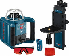 Bosch - 1,000' Measuring Range, 1/8" at 100' Accuracy, Self-Leveling Horizontal & Vertical Rotary Laser - ±5° Self Leveling Range, 1 Beam, 2-D Battery Included - Top Tool & Supply