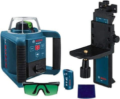 Bosch - 650' Measuring Range, 1/8" at 100' Accuracy, Self-Leveling Horizontal & Vertical Rotary Laser - ±5° Self Leveling Range, 1 Beam, 2-D Battery Included - Top Tool & Supply