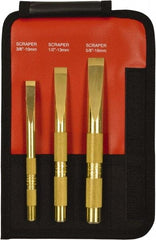 Mayhew - 3 Piece Brass Scraper Chisel Set - Sizes Included 3/8 to 5/8" - Top Tool & Supply