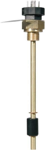 Barksdale - 176°F Normally Open, Liquid Level & Temperature Switch - 8.66" Level Normally Closed, 1" NPT Male, DIN 43650 Plug - Top Tool & Supply