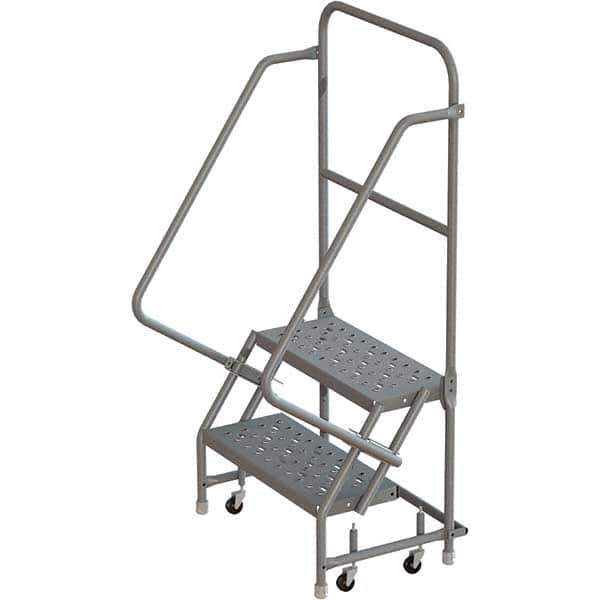 TRI-ARC - Rolling & Wall Mounted Ladders & Platforms Type: Rolling Warehouse Ladder Style: Rolling Platform Ladder - Top Tool & Supply