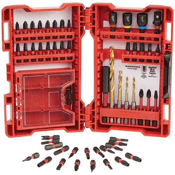 Milwaukee Tool - Power & Impact Screwdriver Bit Sets Point Type: Assorted Bit Type: Driver - Top Tool & Supply