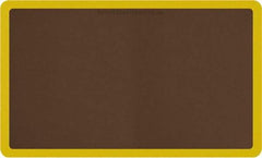 Smart Step - 5' Long x 3' Wide, Dry Environment, Anti-Fatigue Matting - Brown with Yellow Borders, Urethane with Urethane Sponge Base, Beveled on All 4 Sides - Top Tool & Supply