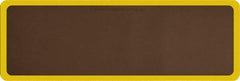 Smart Step - 6' Long x 2' Wide, Dry Environment, Anti-Fatigue Matting - Brown with Yellow Borders, Urethane with Urethane Sponge Base, Beveled on All 4 Sides - Top Tool & Supply