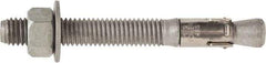 Powers Fasteners - 1/2" Diam, 1/2" Drill, 3-3/4" OAL, 1-1/2" Min Embedment Wedge Expansion Concrete Anchor - 1035 Carbon Steel, Hot Dipped Galvanized Finish, Hex Nut Head, Hex Drive, 2" Thread Length - Top Tool & Supply