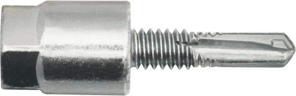 Powers Fasteners - 1/4" Zinc-Plated Steel Vertical (End Drilled) Mount Threaded Rod Anchor - 1/4" Diam x 1" Long, Hex Head, 2,375 Lb Ultimate Pullout, For Use with Steel - Top Tool & Supply