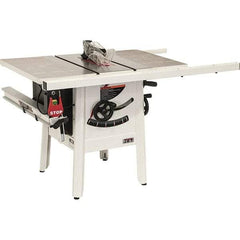 Jet - 10" Blade Diam, 5/8" Arbor Diam, 1 Phase Table Saw - 1-3/4 hp, 27" Wide, 115 Volt, 3-1/8" Cutting Depth - Top Tool & Supply