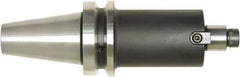 Bilz - CAT50 Taper Shank 1/2" Pilot Diam Shell Mill Holder - 1-1/2" Flange to Nose End Projection, 1.44" Nose Diam, 1/4-28 Lock Screw, Through-Spindle Coolant - Exact Industrial Supply