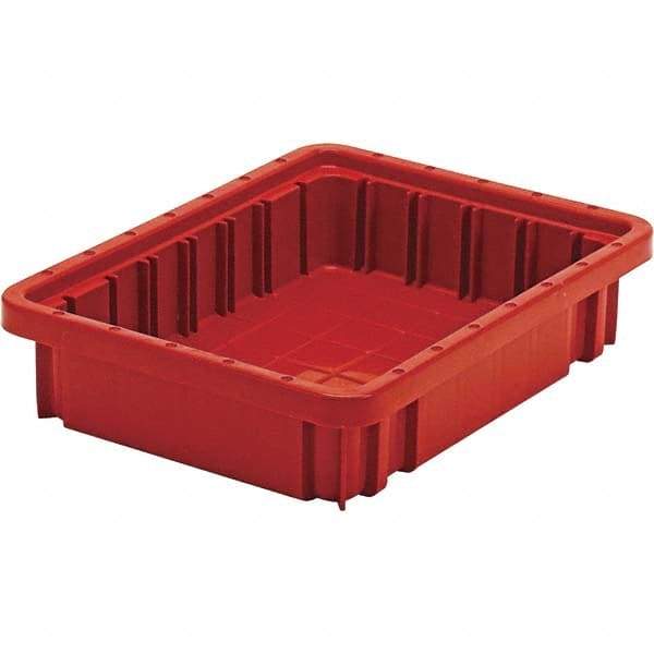 Quantum Storage - 20 Lb Load Capacity Red Polypropylene Dividable Container - Stacking, 2-1/2" Long x 8.3" Wide x 16-1/2" High - Top Tool & Supply