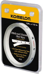 Komelon - Adhesive Tape Measures Length (Inch): 144 Length (Feet): 12.00 - Top Tool & Supply