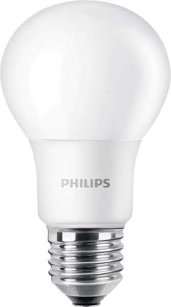 Philips - 5 Watt LED Residential/Office Medium Screw Lamp - 2,700°K Color Temp, 450 Lumens, 120 Volts, Dimmable, A19, 15,000 hr Avg Life - Top Tool & Supply