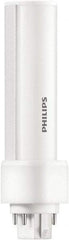 Philips - 5 Watt LED Commercial/Industrial 2 Pin Lamp - 4,000°K Color Temp, 580 Lumens, 60 Volts, PLS, 50,000 hr Avg Life - Top Tool & Supply