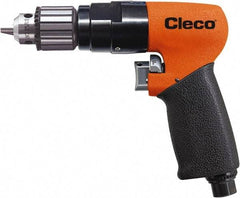 Cleco - 3/8" Reversible Keyed Chuck - Pistol Grip Handle, 1,800 RPM, 0.16 LPS, 20 CFM, 1 hp, 90 psi - Top Tool & Supply