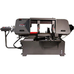 Jet - 19-1/4 x 4" Max Capacity, Semi-Automatic Variable Speed Pulley Horizontal Bandsaw - 90 to 370 SFPM Blade Speed, 230/460 Volts, 45 & 90°, 3 hp, 3 Phase - Top Tool & Supply