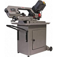 Jet - 5 x 6" Max Capacity, Manual Variable Speed Pulley Horizontal Bandsaw - 80 to 230 SFPM Blade Speed, 115 Volts, 45°, 1/2 hp, 3 Phase - Top Tool & Supply