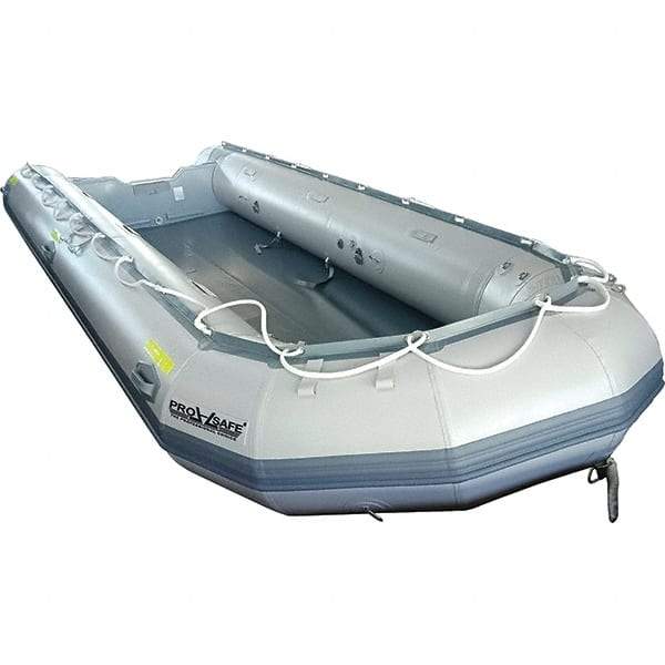 PRO-SAFE - Emergency Preparedness Supplies Type: Rescue Boat Contents/Features: Transom Style; Carry Bag; Foot Pump; (2) Oars; Repair Kit; (2) Aluminum Bench Seats; 8 Person - Top Tool & Supply