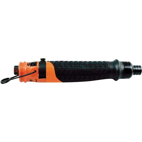 Cleco - 1/4" Bit Holder, 2,300 RPM, Inline Handle Air Screwdriver - 0.3 to 1.6 Ft/Lb Torque, 1/8" Inlet, 11 CFM - Top Tool & Supply