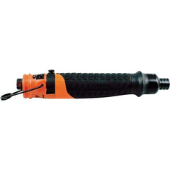 Cleco - 1/4" Bit Holder, 500 RPM, Inline Handle Air Screwdriver - 0.3 to 3.8 Ft/Lb Torque, 1/8" Inlet, 11 CFM - Top Tool & Supply