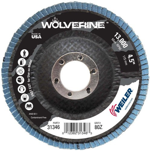 4-1/2″ Vortec Pro Abrasive Flap Disc, Angled, Phenolic Backing, 80Z, 7/8″ Arbor Hole - Top Tool & Supply