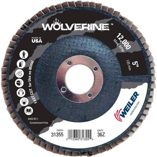 5″ Vortec Pro Abrasive Flap Disc, Angled, Phenolic Backing, 36Z, 7/8″ Arbor Hole - Top Tool & Supply