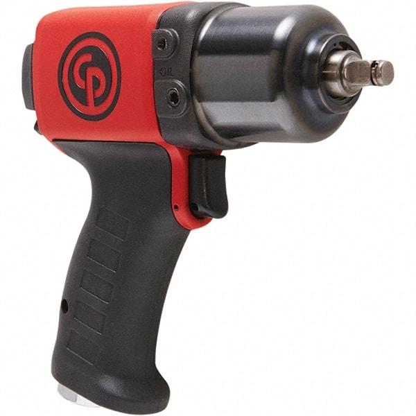 Chicago Pneumatic - 3/8" Drive, 11,500 RPM, 350 Ft/Lb Torque Impact Wrench - Pistol Grip Handle, 24.2 CFM, 90 psi, 1/4" NPT Inlet - Top Tool & Supply