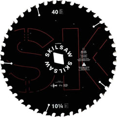 Skilsaw - 10-1/4" Diam, 1" Arbor Hole Diam, 40 Tooth Wet & Dry Cut Saw Blade - Cermet-Tipped, Cutoff Action, Diamond Arbor - Top Tool & Supply