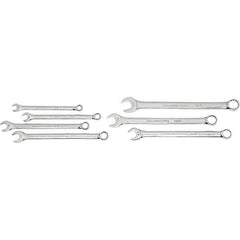 GearWrench - 7 Piece, 3/8" to 3/4", 12 Point Ratcheting Combination Wrench Set - Inch Measurement Standard, Chrome Finish, Comes in Nylon Roll - Top Tool & Supply