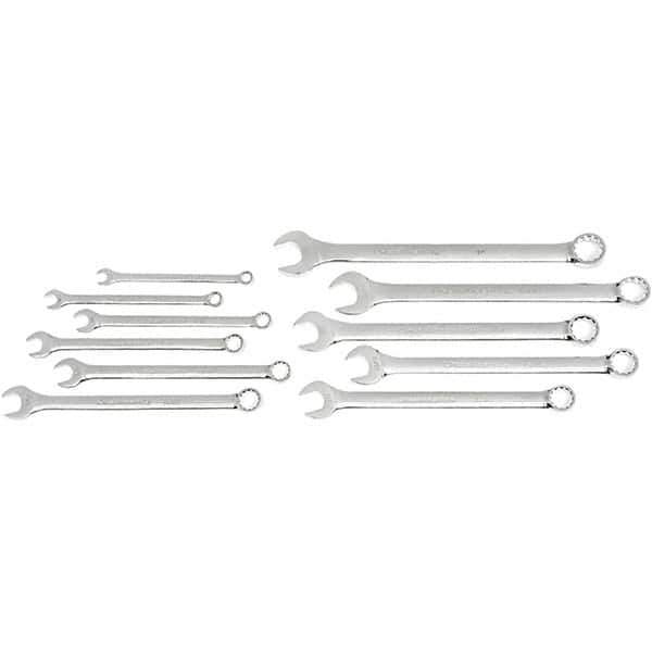 GearWrench - 11 Piece, 3/8" to 1", 12 Point Ratcheting Combination Wrench Set - Inch Measurement Standard, Chrome Finish, Comes in Nylon Roll - Top Tool & Supply