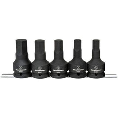 GearWrench - 5 Piece 3/4" Drive Hex Bit Socket Set - 9/16 to 1" Hex - Top Tool & Supply