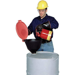 UltraTech - 11" High x 13" Diam, Polyethylene, Burp Free Funnel - 5 Gal Drum/Pail Capacity - Top Tool & Supply