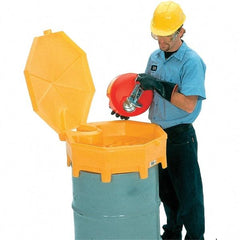 UltraTech - 7" High x 29" Diam, Polyethylene, Manual Closing Funnel Cover - Top Tool & Supply