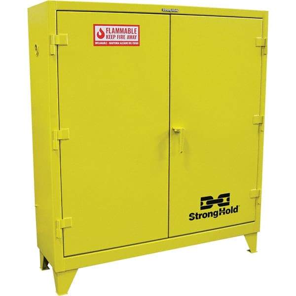 Strong Hold - Safety Cabinets   Hazardous Chemical Type: Flammable and Combustible Liquids    Color: Safety Yellow - Top Tool & Supply