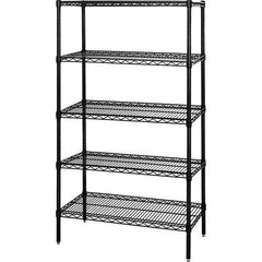 Quantum Storage - 5 Shelf Wire Shelving Add-On Unit - 36" Wide x 72" Deep x 54" High, - Top Tool & Supply